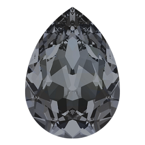 4320 Swarovski Pear Fancy Stones, Crystal Silver Night (001 SINI)