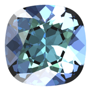 4470 Swarovski Cushion Fancy Stones, Crystal Bermuda Blue (001 BB)