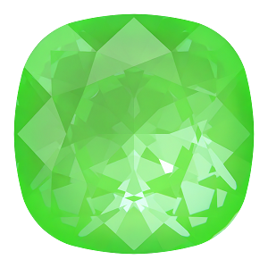 4470 Swarovski Cushion Fancy Stones, Crystal Electric Green Ignite (001 L135I)