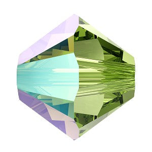 5328 Swarovski Bicone Beads, ReCreated Peridot Shimmer (1408 SHIM)
