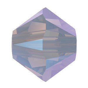 5328 Swarovski Bicone Beads, White Opal Shimmer 2x (234 SHIM2)