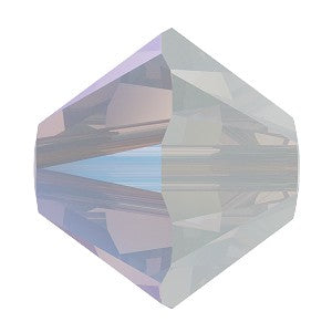 5328 Swarovski Bicone Beads, White Opal Shimmer (234 SHIM)