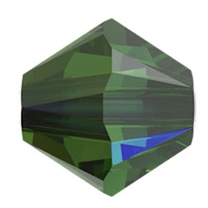 5328 Swarovski Bicone Beads, Fern Green AB (291 AB)