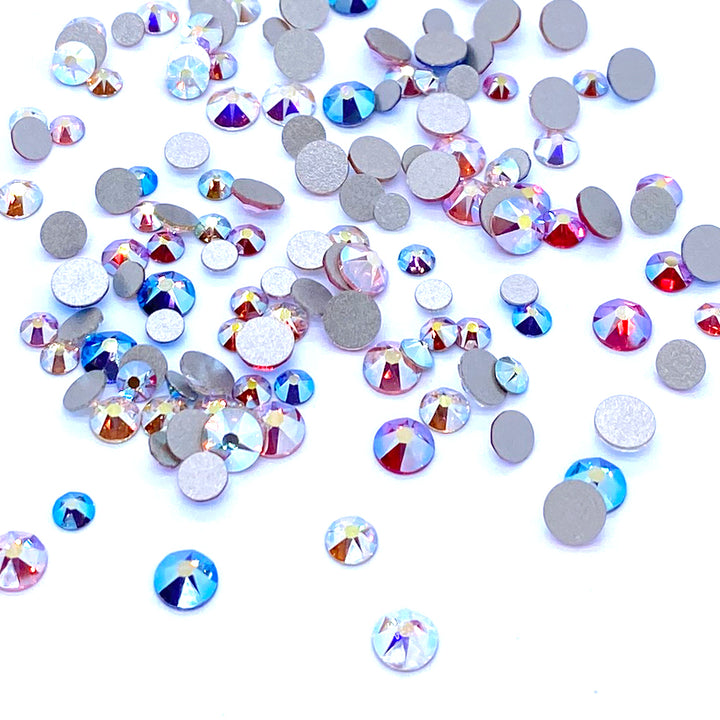 2058 &amp; 2088 Swarovski Flatback No Hotfix Mix Sizes, AB Effect Mix