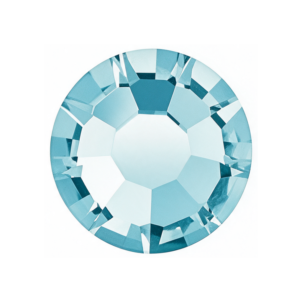 Preciosa Chaton Rose MAXIMA flatback no hotfix rhinestone, Aqua Bohemica (60010)