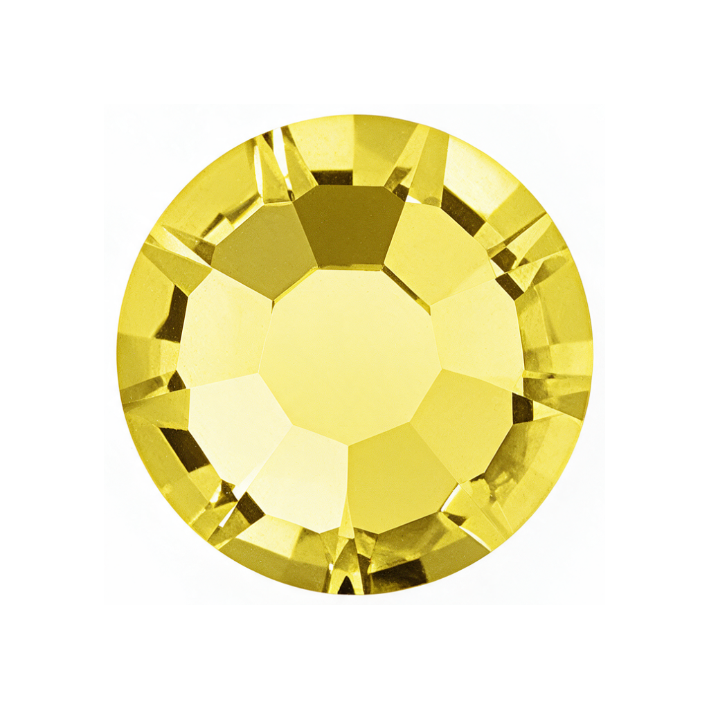 Preciosa Chaton Rose MAXIMA flatback no hotfix rhinestone, Citrine (80310)
