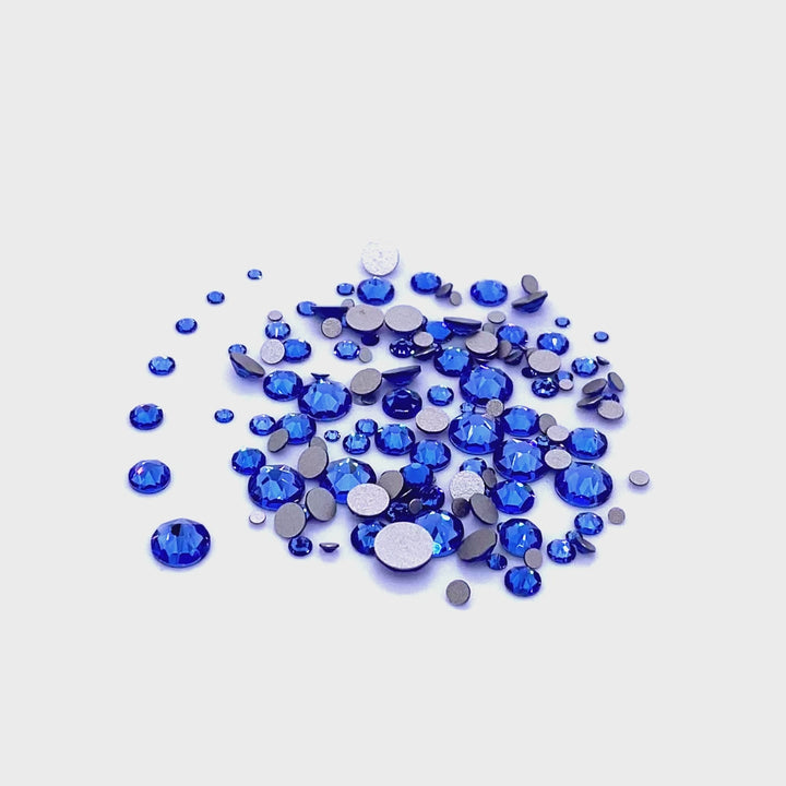 2058 &amp; 2088 Swarovski Flatback No Hotfix Mix Sizes, Sapphire (206)