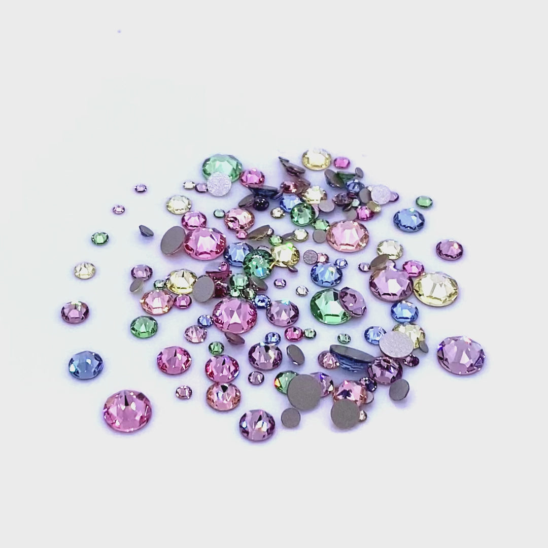 2058 &amp; 2088 Swarovski Flatback No Hotfix Mix Sizes, Baby Pastel Mix