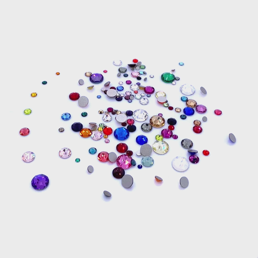 2058 &amp; 2088 Swarovski Flatback No Hotfix Mix Sizes, Mix Color