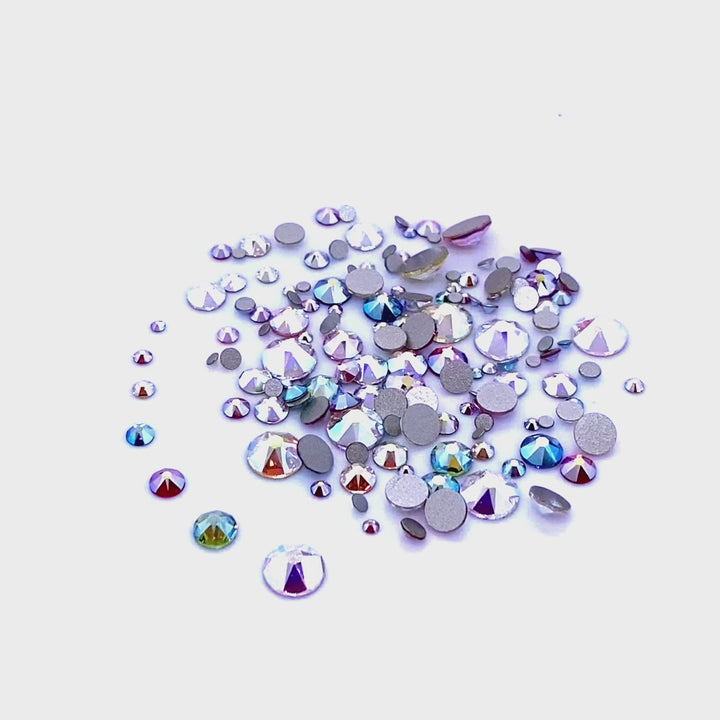 2058 &amp; 2088 Swarovski Flatback No Hotfix Mix Sizes, AB Effect Mix