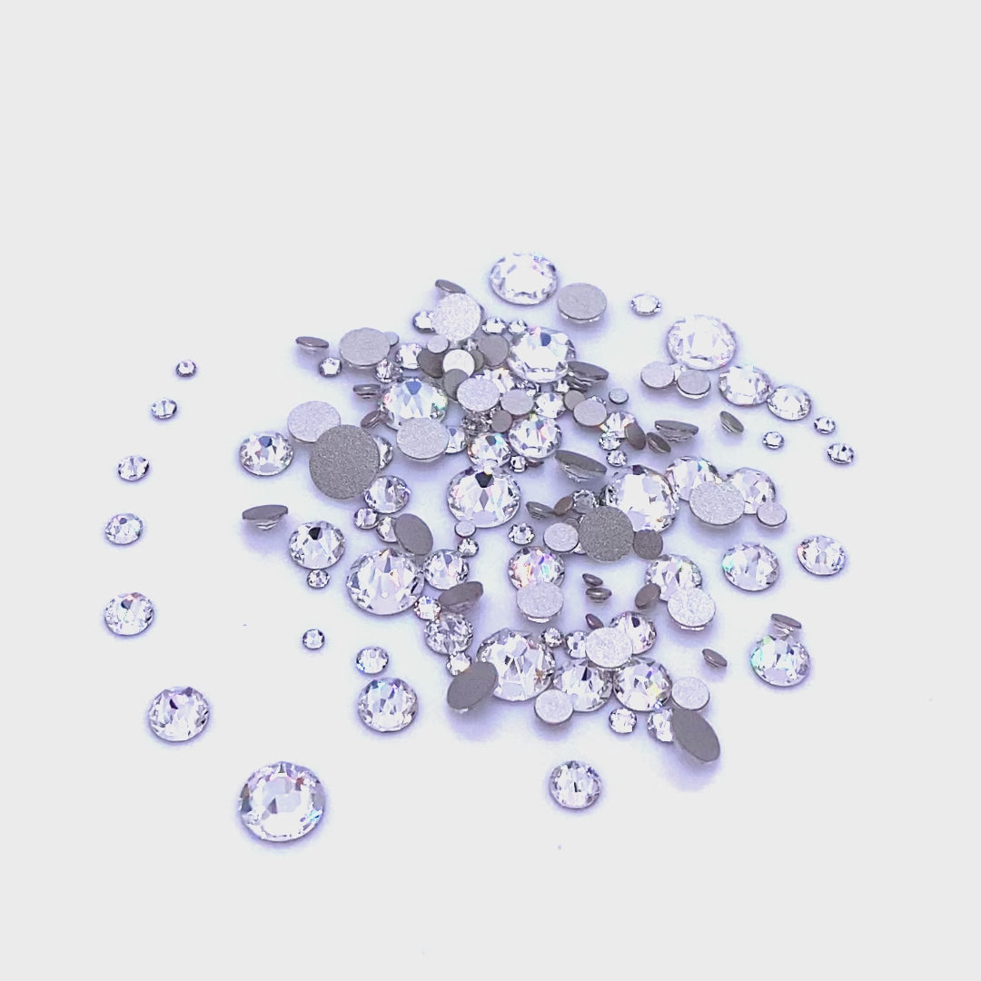 2058 &amp; 2088 Swarovski Flatback No Hotfix Mix Sizes, Crystal (001)