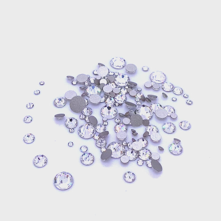 2058 &amp; 2088 Swarovski Flatback No Hotfix Mix Sizes, Crystal (001)