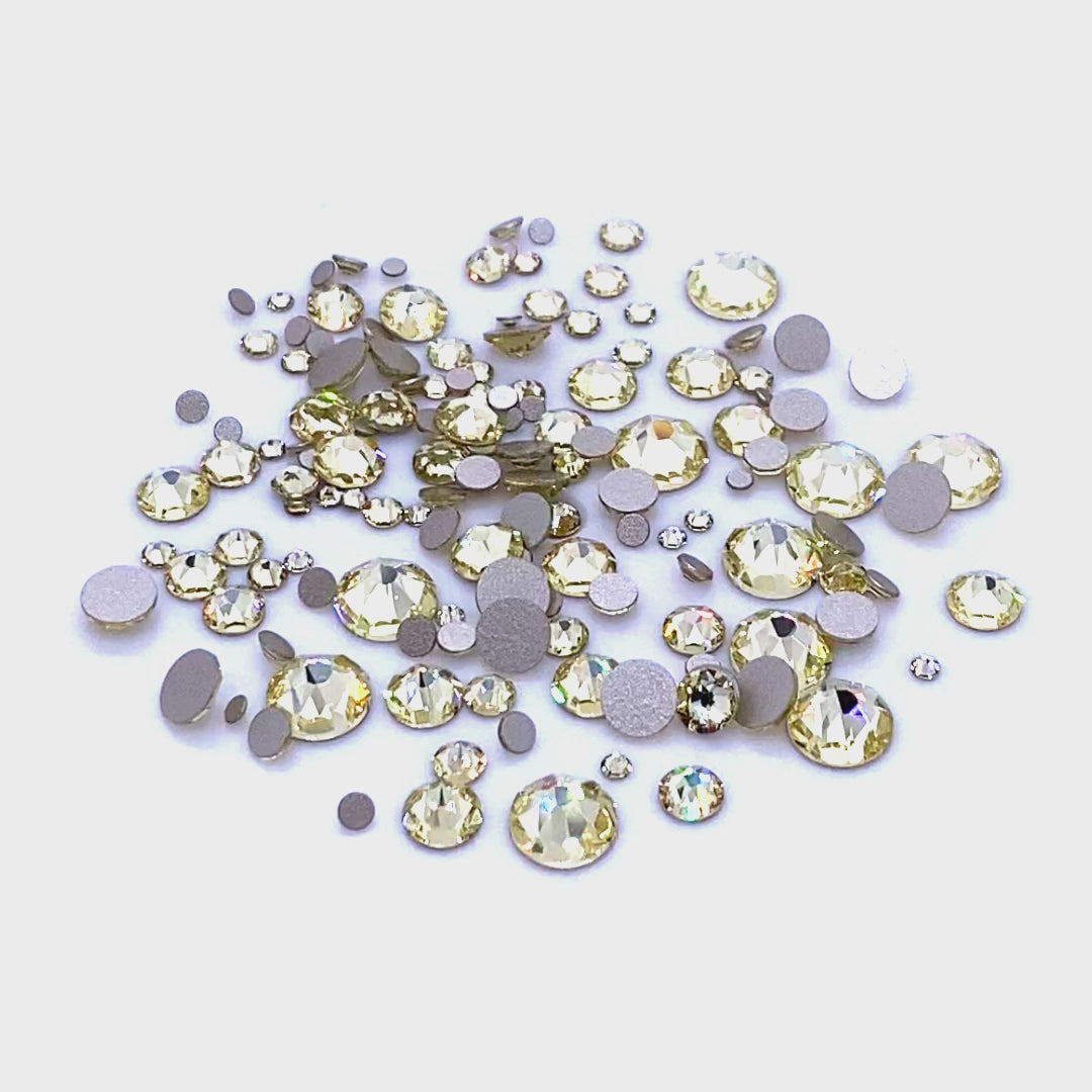 2058 &amp; 2088 Swarovski Flatback No Hotfix Mix Sizes, Jonquil (213)