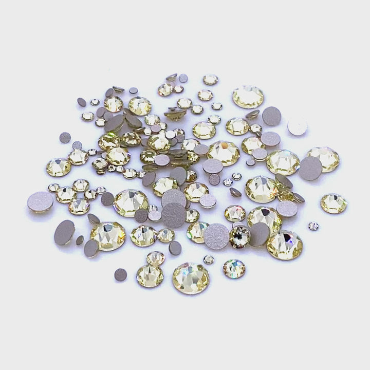 2058 &amp; 2088 Swarovski Flatback No Hotfix Mix Sizes, Jonquil (213)