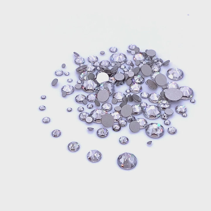 2058 &amp; 2088 Swarovski Flatback No Hotfix Mix Sizes, Crystal Silver Shade (001 SSHA)
