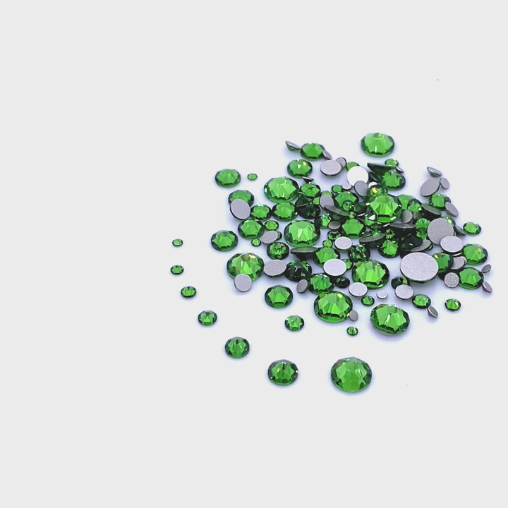 2058 &amp; 2088 Swarovski Flatback No Hotfix Mix Sizes, Fern Green (291)