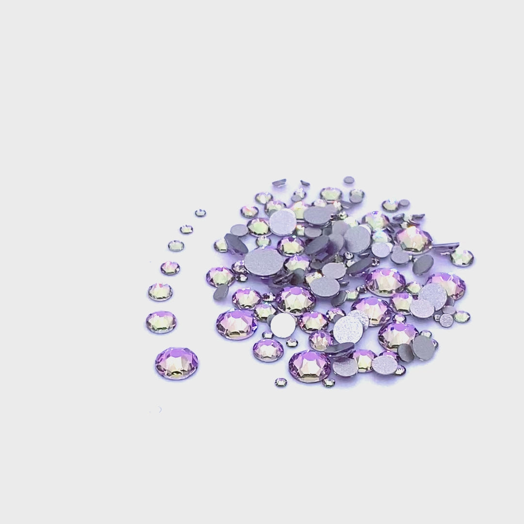 2058 &amp; 2088 Swarovski Flatback No Hotfix Mix Sizes, Crystal Vitrail Light (001 VL)