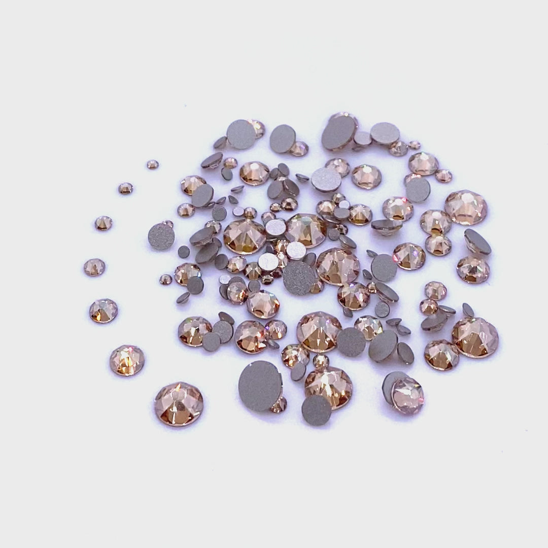 2058 &amp; 2088 Swarovski Flatback No Hotfix Mix Sizes, Crystal Golden Shadow (001 GSHA)