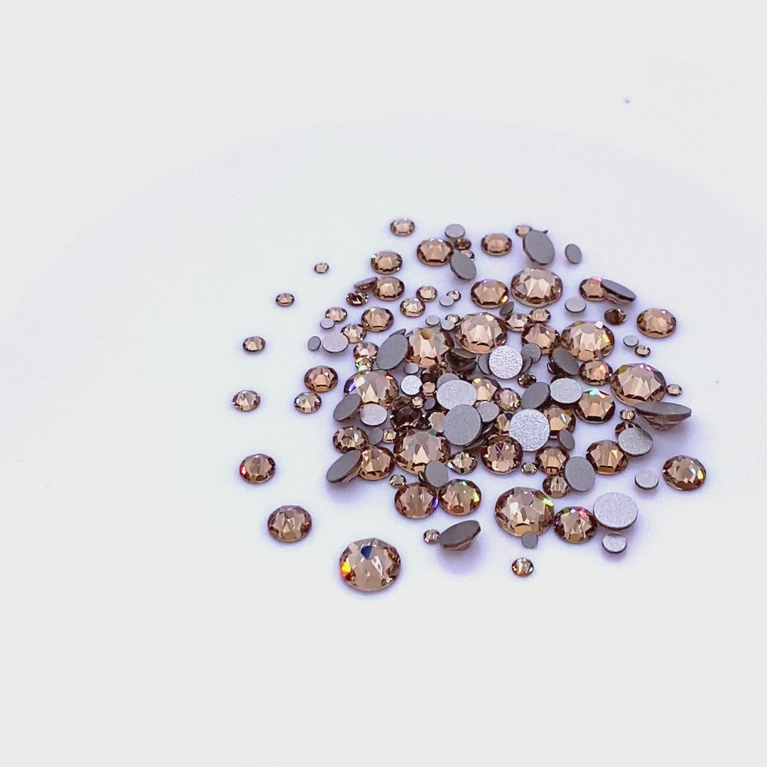 2058 &amp; 2088 Swarovski Flatback No Hotfix Mix Sizes, Light Colorado Topaz (246)
