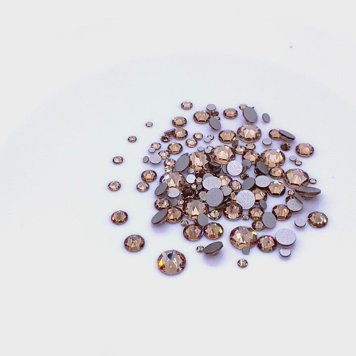 2058 &amp; 2088 Swarovski Flatback No Hotfix Mix Sizes, Light Colorado Topaz (246)