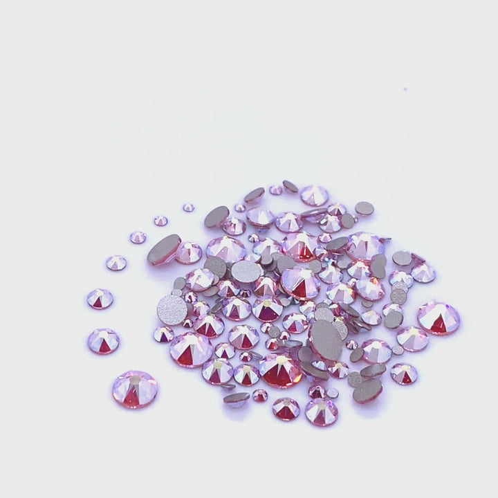 2058 &amp; 2088 Swarovski Flatback No Hotfix Mix Sizes, Light Rose AB (223 AB)