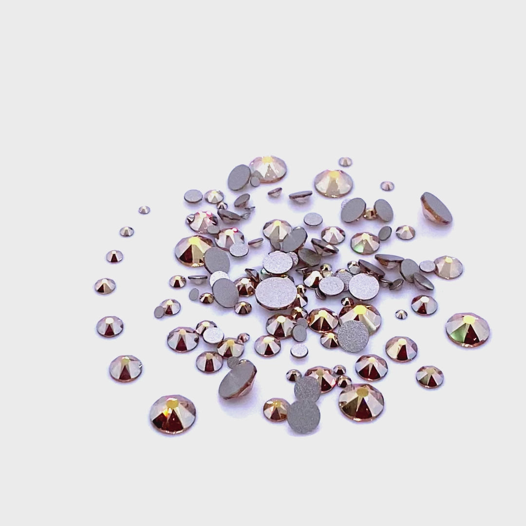 2058 &amp; 2088 Swarovski Flatback No Hotfix Mix Sizes, Crystal Metallic Sunshine (001 METSH)