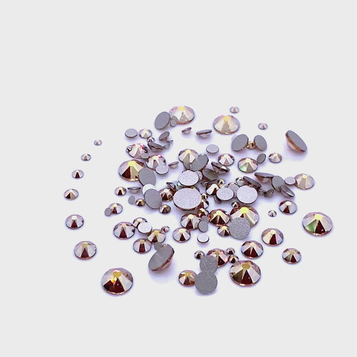 2058 &amp; 2088 Swarovski Flatback No Hotfix Mix Sizes, Crystal Metallic Sunshine (001 METSH)