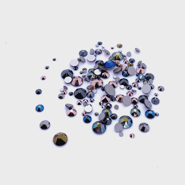 2058 &amp; 2088 Swarovski Flatback No Hotfix Mix Sizes, Metallic Mix