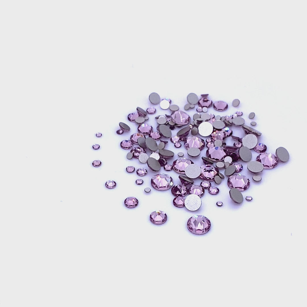 2058 &amp; 2088 Swarovski Flatback No Hotfix Mix Sizes, Light Amethyst (212)