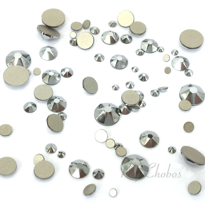 2058 &amp; 2088 Swarovski Flatback No Hotfix Mix Sizes, Crystal Light Chrome (001 LTCH)
