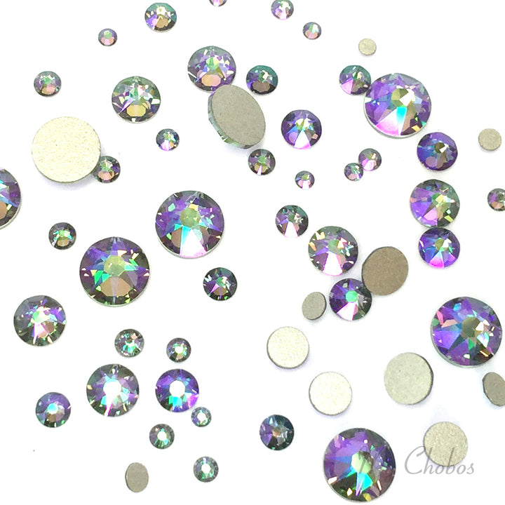 2058 &amp; 2088 Swarovski Flatback No Hotfix Mix Sizes, Crystal Paradise Shine (001 PARSH)