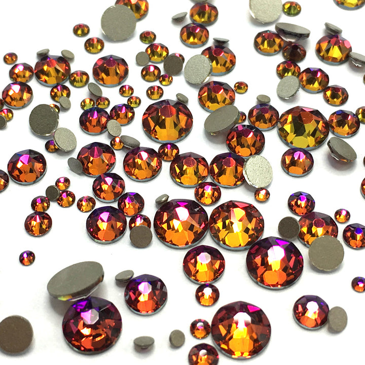 2058 &amp; 2088 Swarovski Flatback No Hotfix Mix Sizes, Crystal Volcano (001 VOL)