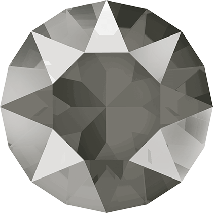 1028 & 1088 Swarovski Chaton & Round Stones, Crystal Dark Grey Unfoiled (001 L111S)