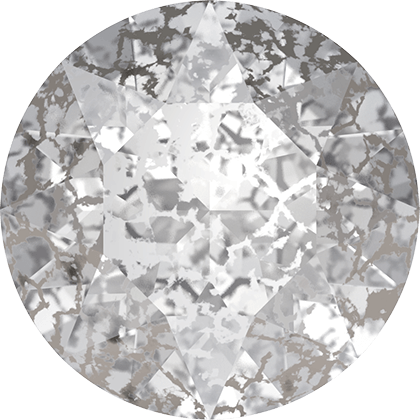 1028 & 1088 Swarovski Chaton & Round Stones, Crystal Silver Patina (001 SILPA)