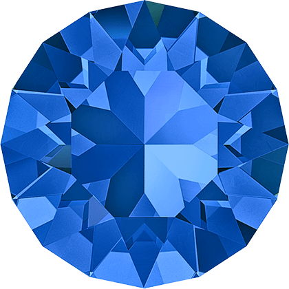 1028 &amp; 1088 Swarovski Pointed Back Chaton Round Stones, Sapphire (206)
