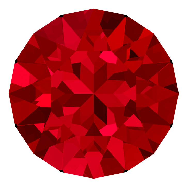 1028 &amp; 1088 Swarovski Pointed Back Chaton Round Stones, Scarlet (276)