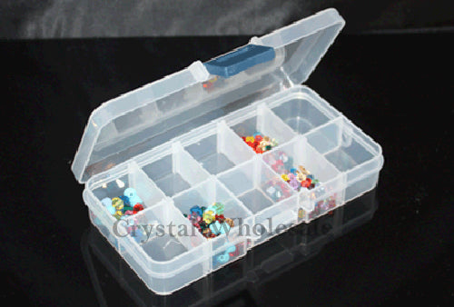 Beads Rhinestone Storage Plastic Box Case with 10 Slots