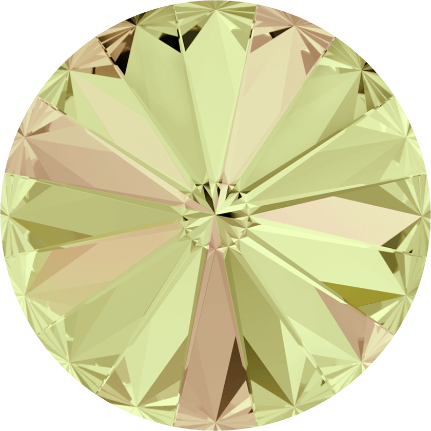 1122 Swarovski Rivoli Chaton & Round Stones, Crystal Luminous Green (001 LUMG)