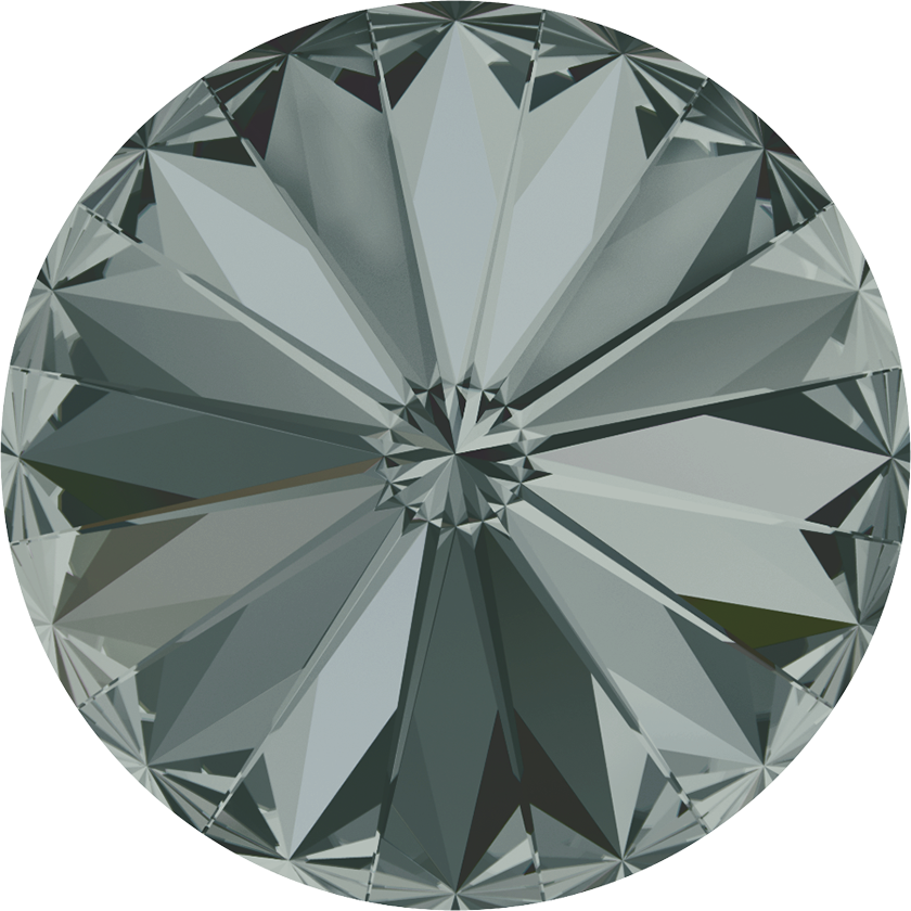 1122 Swarovski Rivoli Chaton & Round Stones, Black Diamond (215)