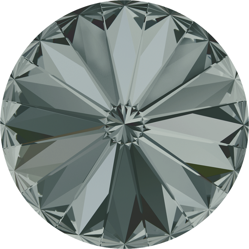 1122 Swarovski Rivoli Chaton & Round Stones, Black Diamond (215)