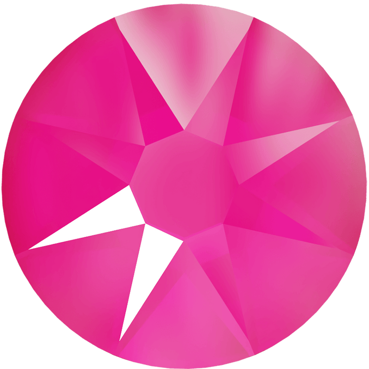 2088 Swarovski Flatback No Hotfix, Crystal Electric Pink Unfoiled (001 L137S) {Lacquer Pro Shiny Effects}