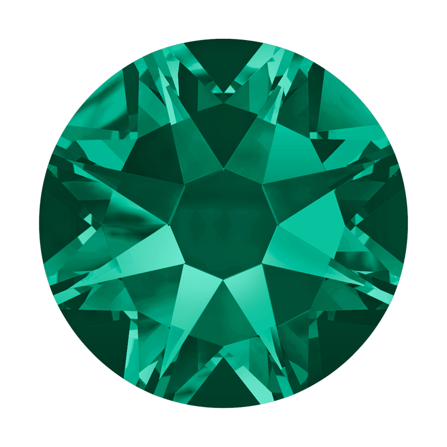 2038 & 2078 Swarovski Flatback Hotfix, Emerald (205)