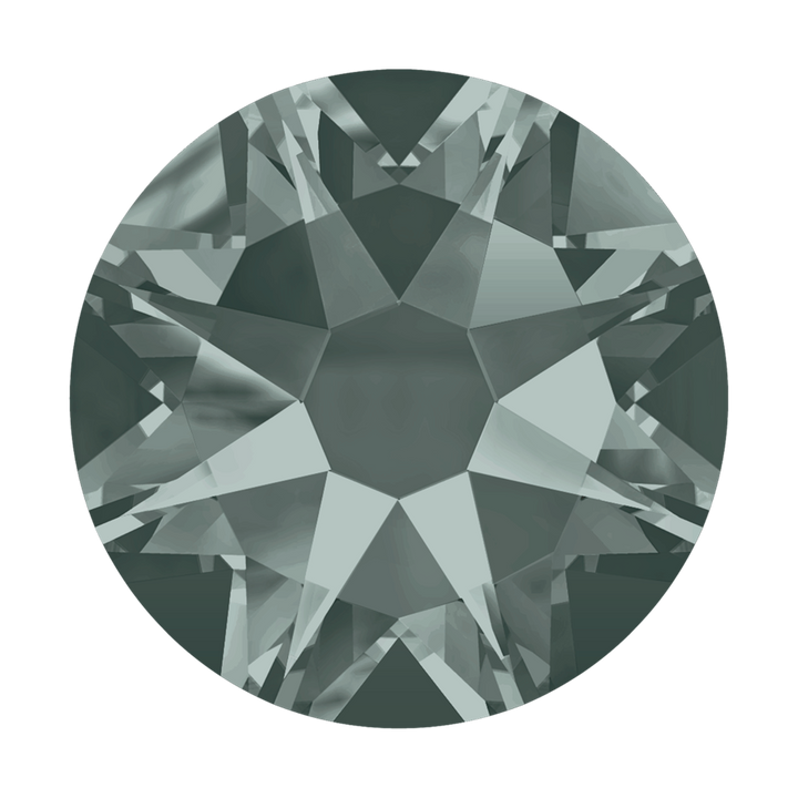 2000, 2058 &amp; 2088 Swarovski Flatback No Hotfix, Black Diamond (215)