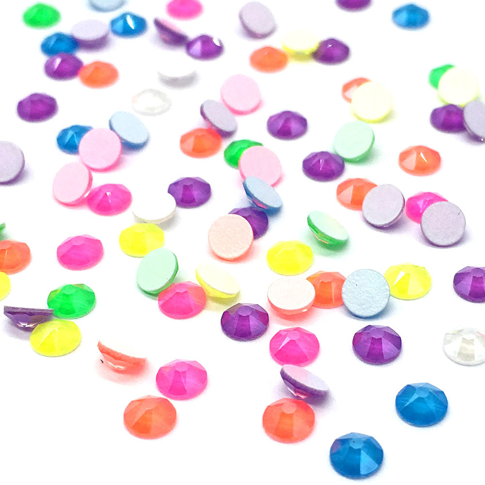 2088 Swarovski Flatback No Hotfix, Electric Neon Mix Colors {Lacquer Pro Shiny Effects}