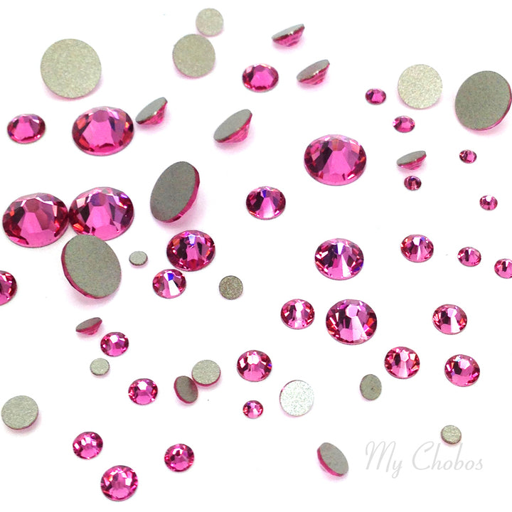 2058 &amp; 2088 Swarovski Flatback No Hotfix Mix Sizes, Rose (209)