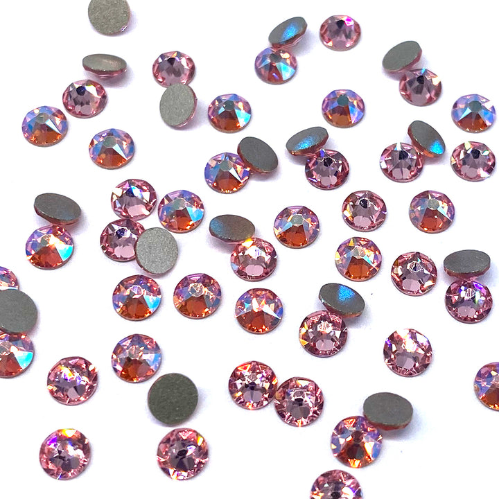 2058 &amp; 2088 Swarovski Flatback No Hotfix, Light Rose Shimmer Combo Mix
