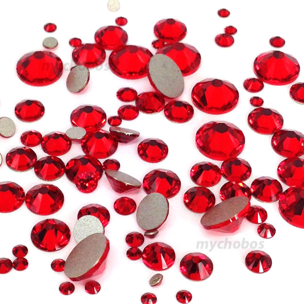 2058 &amp; 2088 Swarovski Flatback No Hotfix Mix Sizes, Light Siam (227)