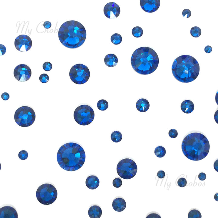 2058 &amp; 2088 Swarovski Flatback No Hotfix Mix Sizes, Capri Blue (243)