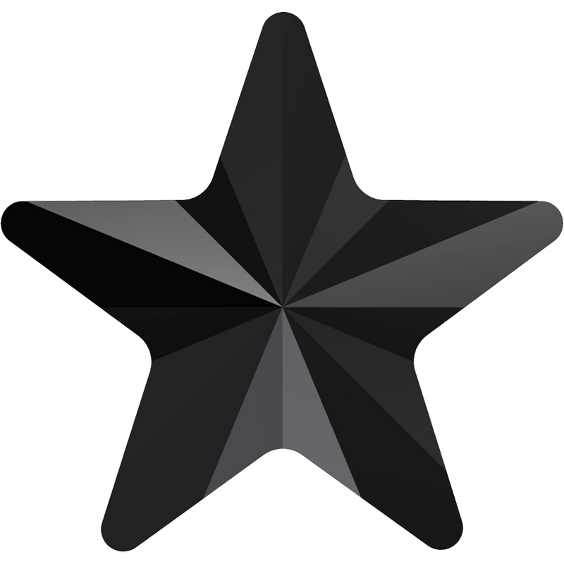 2816 Swarovski Flatback Hotfix, Rivoli Star