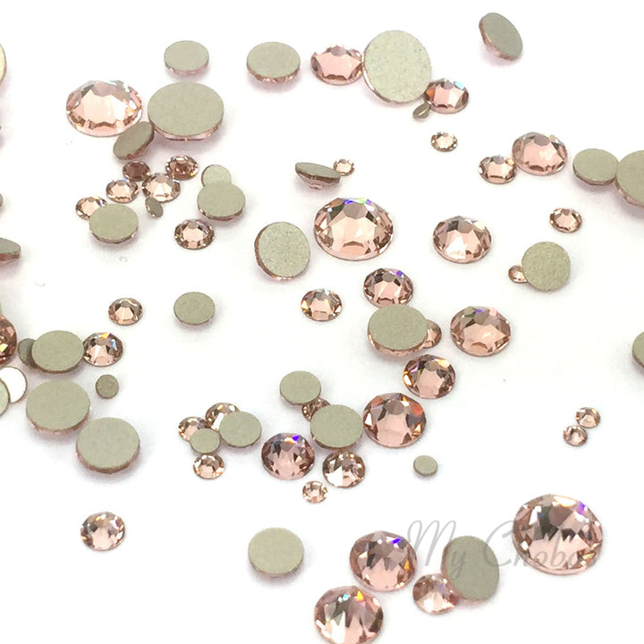 2058 &amp; 2088 Swarovski Flatback No Hotfix Mix Sizes, Vintage Rose (319)